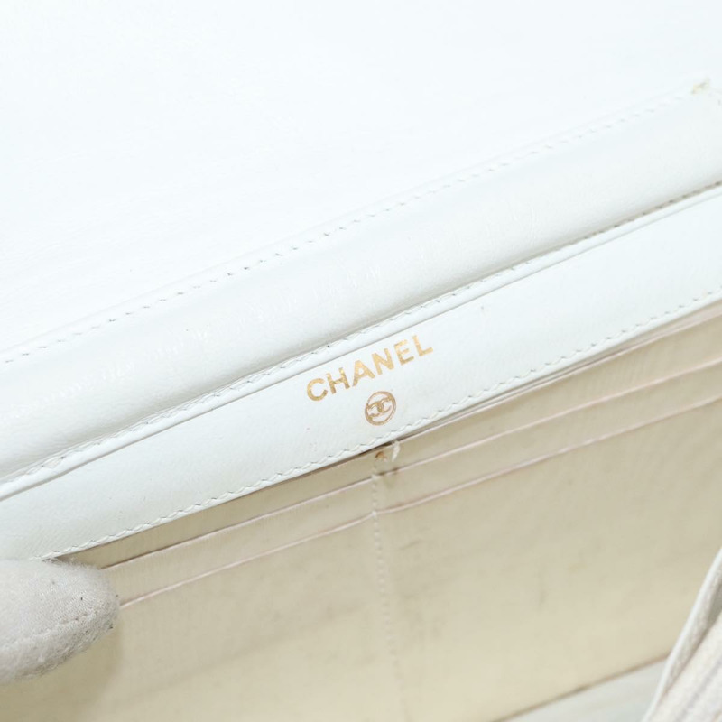 【日本直送】香奈兒鏈單背包 魚子醬紋白金 CC Auth mr2378A-17