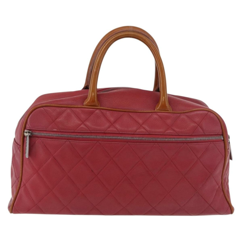 【日本直送】香奈兒波士頓包 魚子醬紋粉紅 CC Auth mr2346A-1