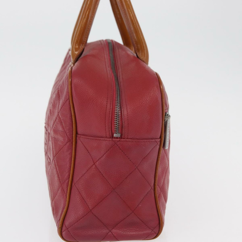 【日本直送】香奈兒波士頓包 魚子醬紋粉紅 CC Auth mr2346A-2