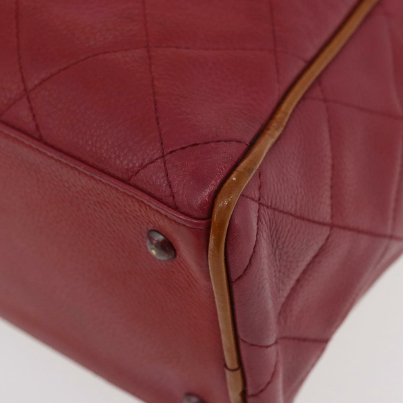 【日本直送】香奈兒波士頓包 魚子醬紋粉紅 CC Auth mr2346A-13