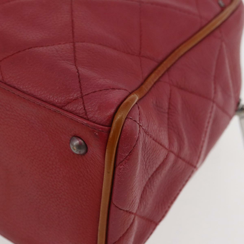 【日本直送】香奈兒波士頓包 魚子醬紋粉紅 CC Auth mr2346A-15