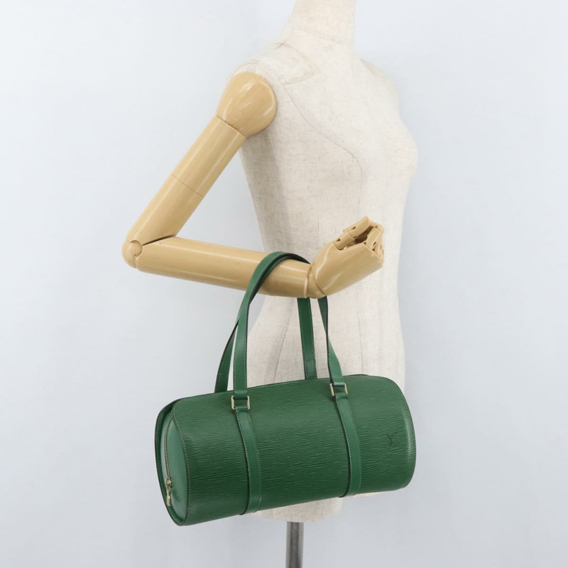 【日本直送】路易威登 Epi Soufflot 手提包綠色 M52224 LV 正品 mr2339A-20