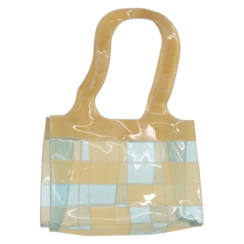 【日本直送】香奈兒 Choco Bar 手提包，藍色乙烯基材質，CC 認證，貨號 mr2370A-0