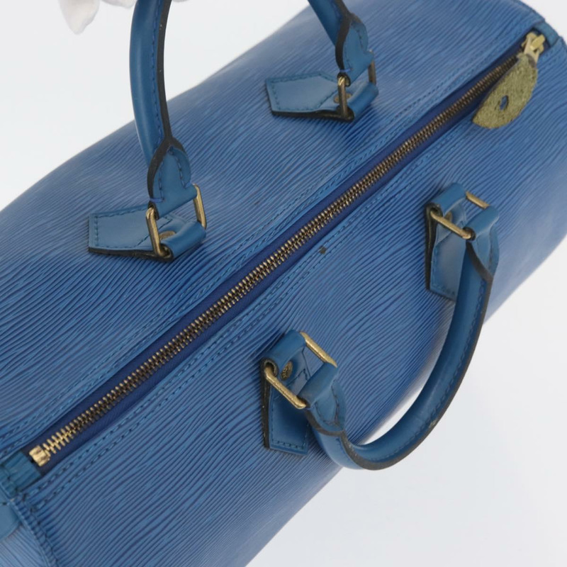 【日本直送】路易威登 Epi Speedy 35 手提包，托萊多藍，M42995，LV 正品，編號 176837A-5