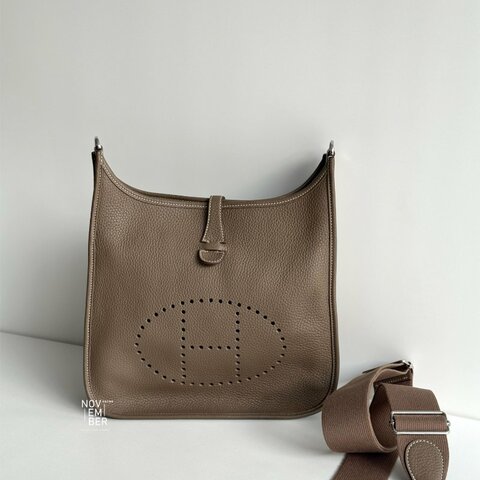 98新🆕 Hermès 愛馬仕 Evelyne 29 大象灰銀釦
