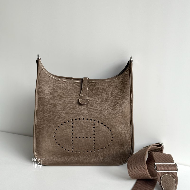 98新🆕 Hermès 愛馬仕 Evelyne 29 大象灰銀釦-0