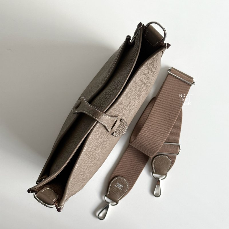 98新🆕 Hermès 愛馬仕 Evelyne 29 大象灰銀釦-3