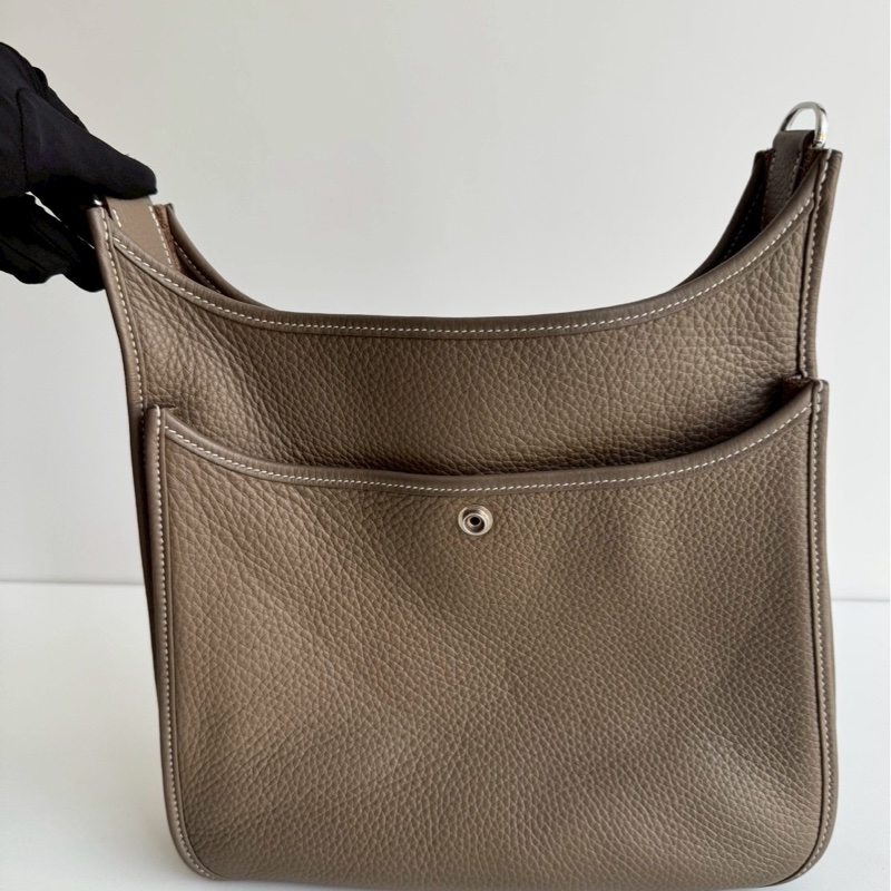 98新🆕 Hermès 愛馬仕 Evelyne 29 大象灰銀釦-11