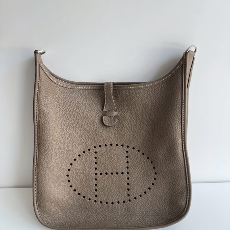 98新🆕 Hermès 愛馬仕 Evelyne 29 大象灰銀釦-12