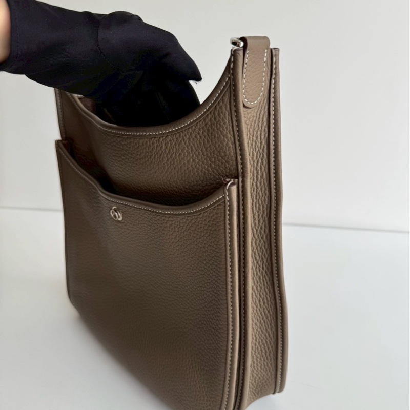 98新🆕 Hermès 愛馬仕 Evelyne 29 大象灰銀釦-13