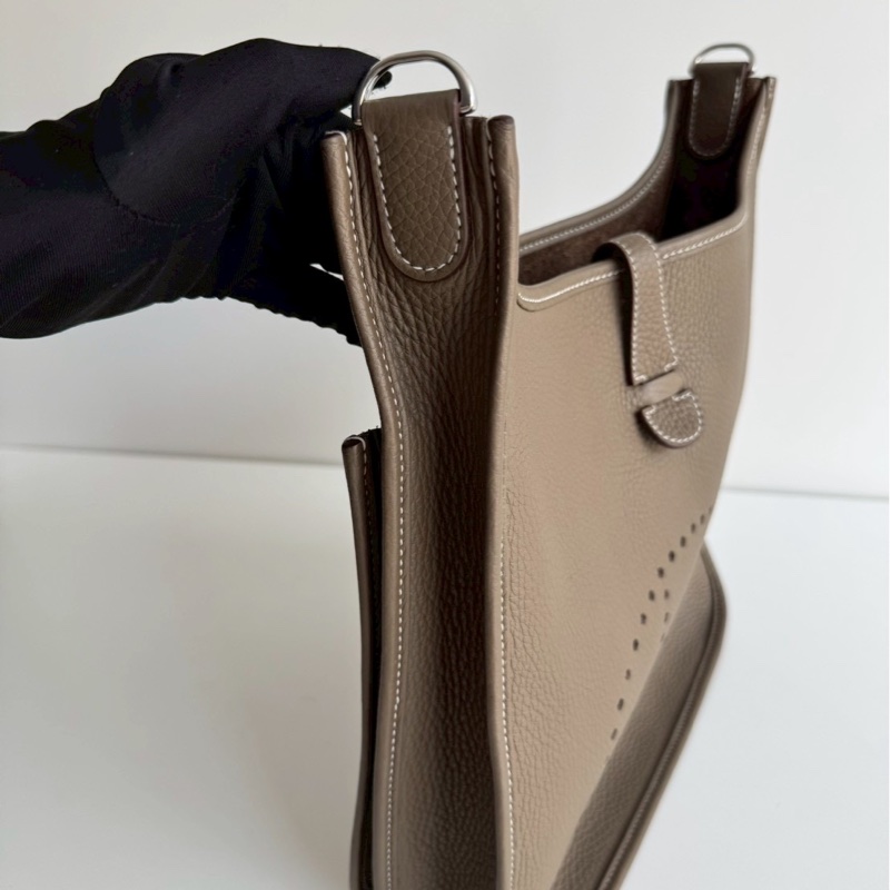 98新🆕 Hermès 愛馬仕 Evelyne 29 大象灰銀釦-14
