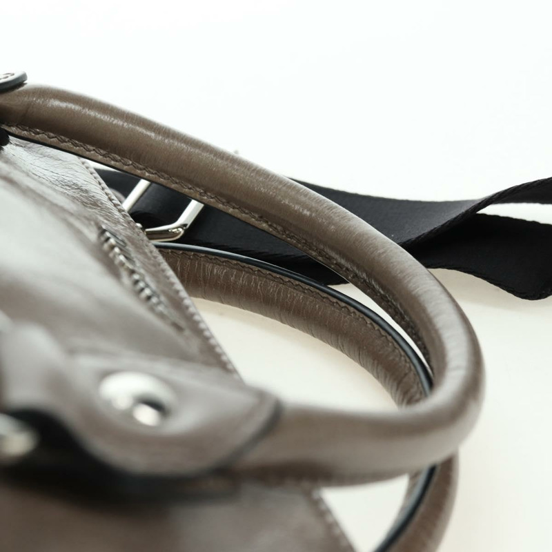 【日本直送】Miu Miu 手提包 真皮 兩用 棕色 銀色 正品 176201SAM-13