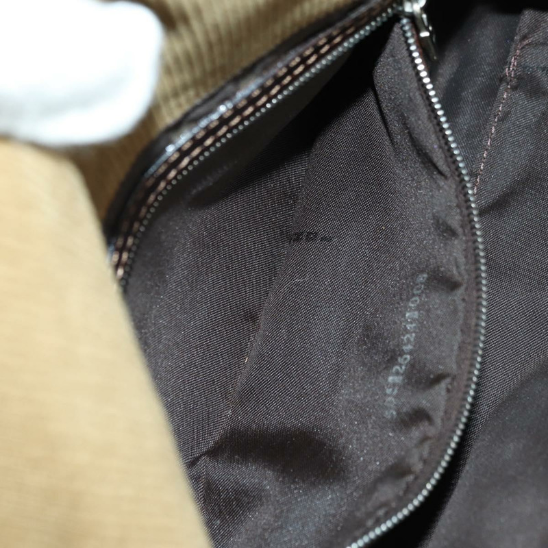 【日本直送】FENDI Mamma Baguette 單肩包 燈芯絨 棕色 銀色 正品 176274SAV-24