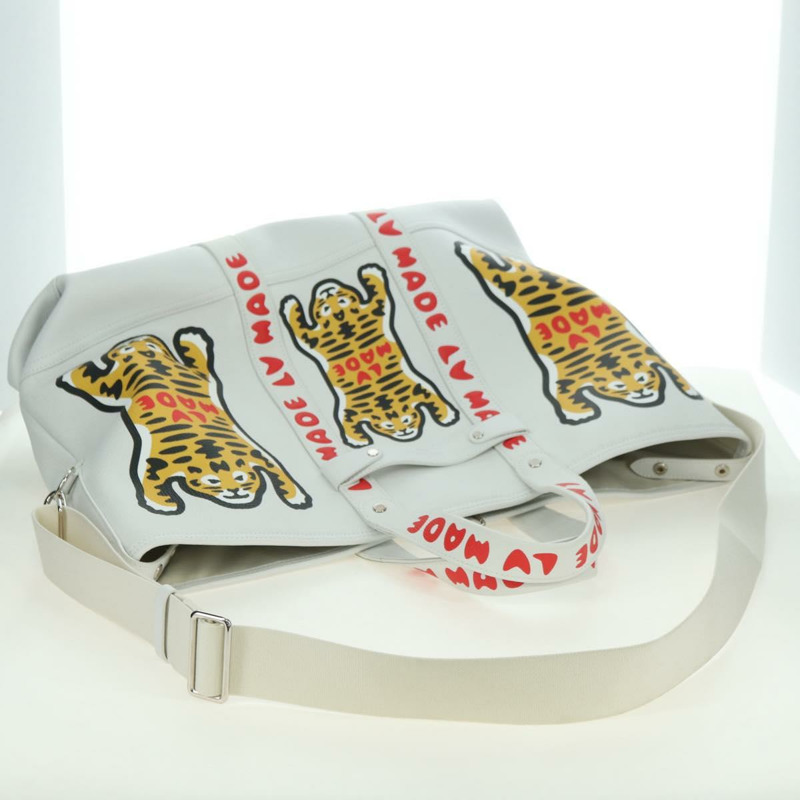 【日本直送】路易威登 LV MADE NIGO 拉桿手提包 白色皮革 M59366 正品 176973SM-7