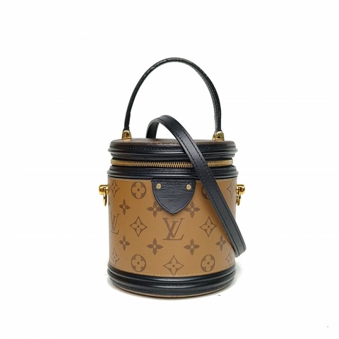 LOUIS VUITTON CANNES圓桶包拼色PVC2018老花肩背包