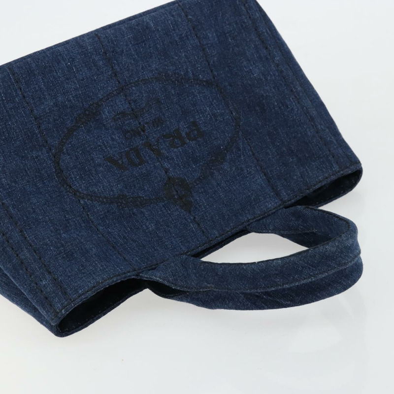 【日本直送】PRADA Canapa MM 手提包 牛仔藍 金色 正品 ep14070A-5