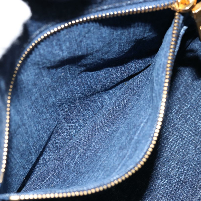 【日本直送】PRADA Canapa MM 手提包 牛仔藍 金色 正品 ep14070A-21