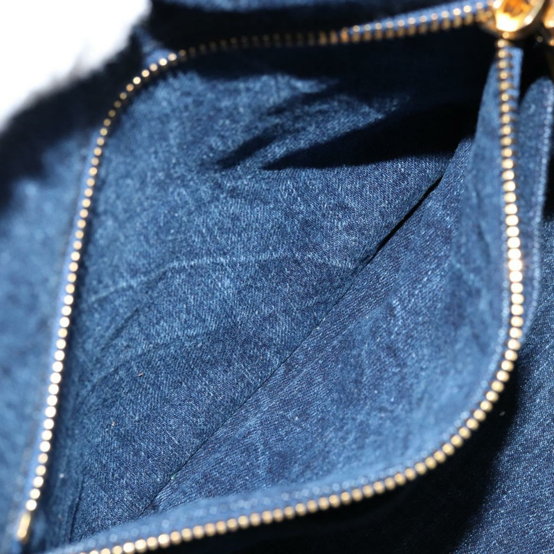 【日本直送】PRADA Canapa MM 手提包 牛仔藍 金色 正品 ep14070A-23