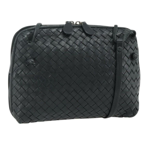 BOTTEGA VENETA INTRECCIATO 皮革肩包 黑色 245354 正品 ep14263A