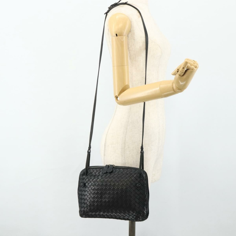 【日本直送】BOTTEGA VENETA INTRECCIATO 皮革肩包 黑色 245354 正品 ep14263A-21