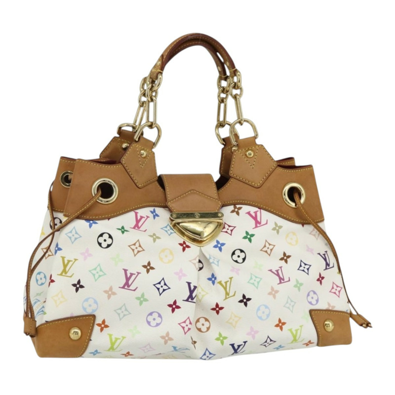 【日本直送】路易威登 Monogram Multicolor Ursula 手提包 白色 M40123 LV Auth ep14291V-0