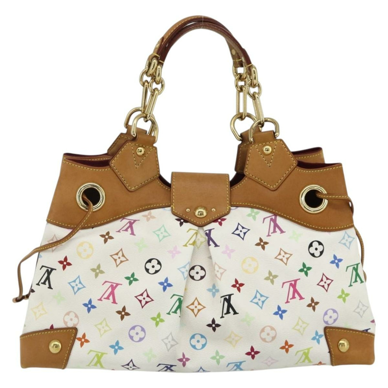 【日本直送】路易威登 Monogram Multicolor Ursula 手提包 白色 M40123 LV Auth ep14291V-1