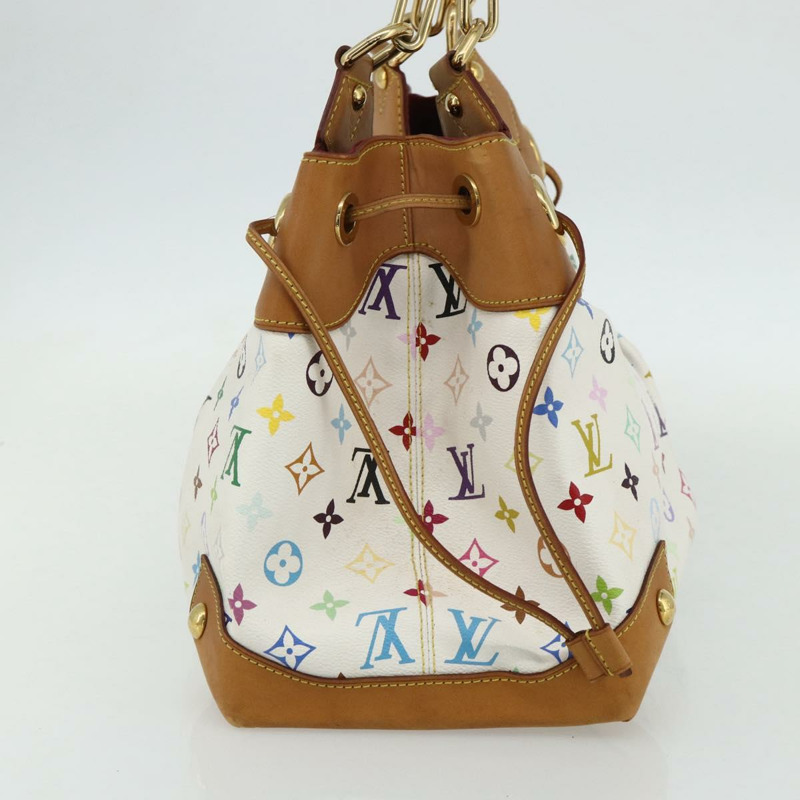 【日本直送】路易威登 Monogram Multicolor Ursula 手提包 白色 M40123 LV Auth ep14291V-2