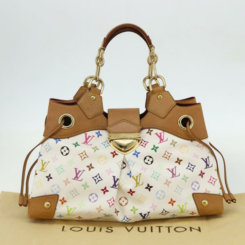 【日本直送】路易威登 Monogram Multicolor Ursula 手提包 白色 M40123 LV Auth ep14291V-11