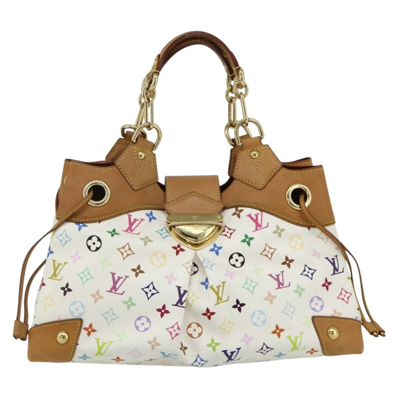 【日本直送】路易威登 Monogram Multicolor Ursula 手提包 白色 M40123 LV Auth ep14291V-12