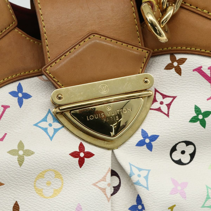 【日本直送】路易威登 Monogram Multicolor Ursula 手提包 白色 M40123 LV Auth ep14291V-16