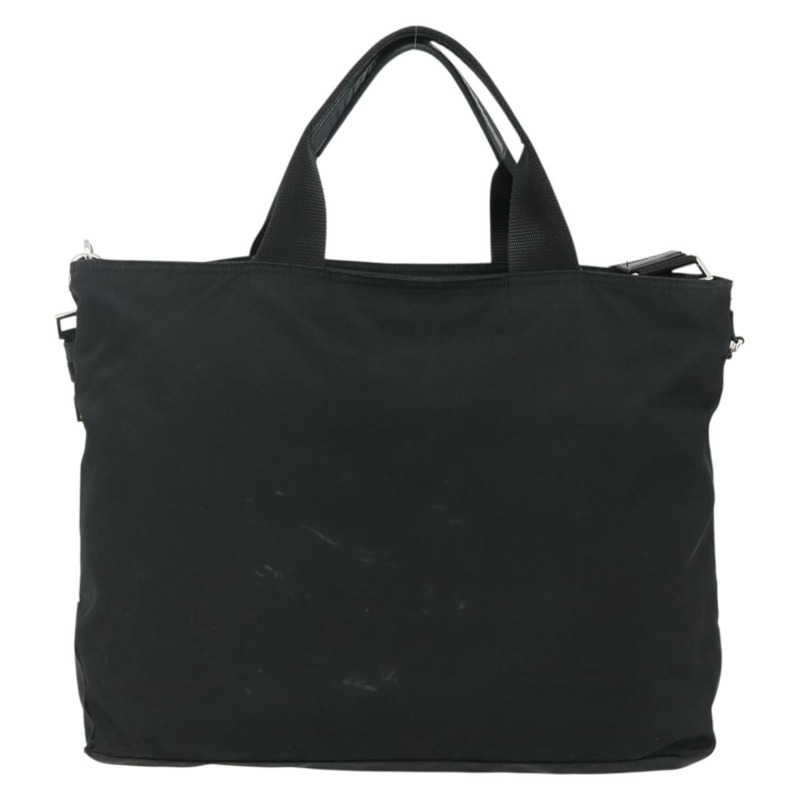 【日本直送】PRADA 尼龍雙肩手提包 黑色 銀色 正品 ep14390A-1