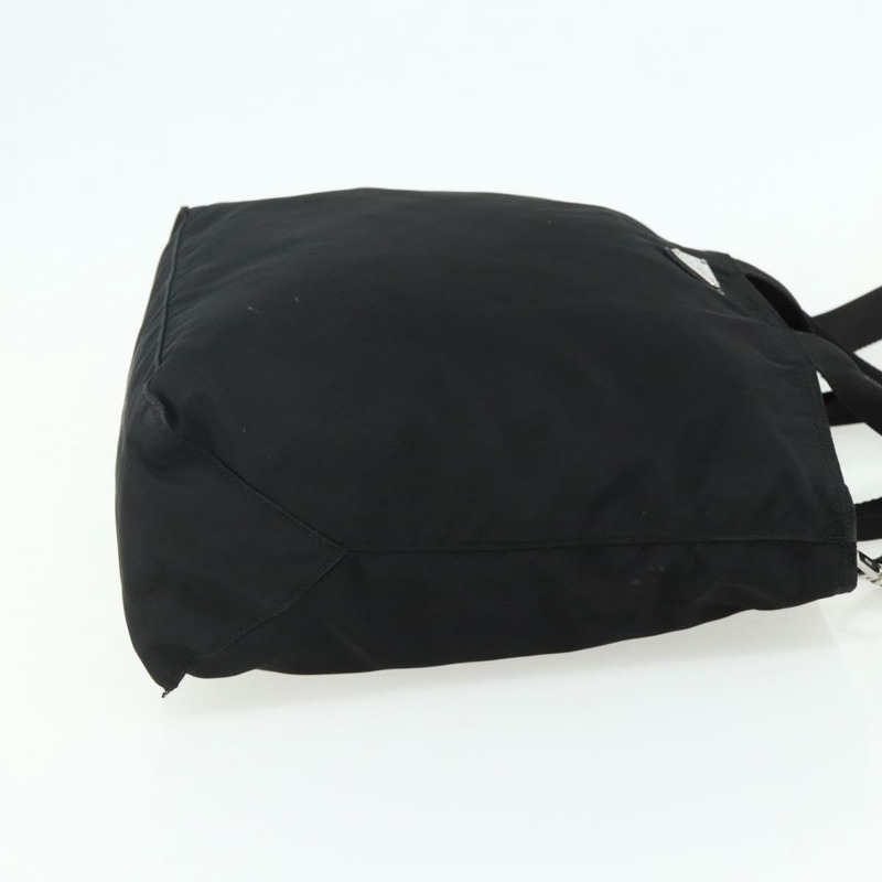 【日本直送】PRADA 尼龍雙肩手提包 黑色 銀色 正品 ep14390A-3