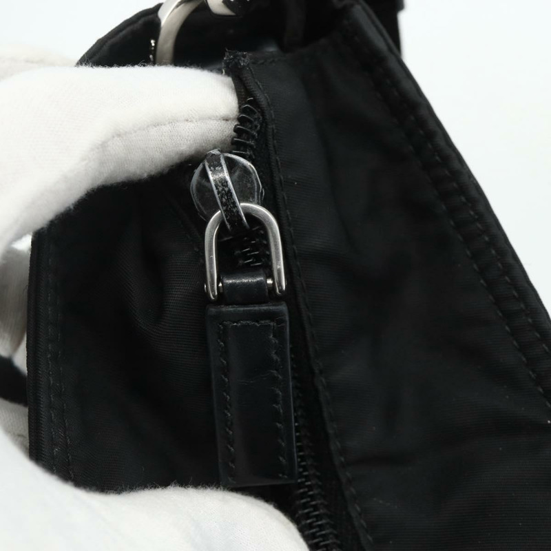 【日本直送】PRADA 尼龍雙肩手提包 黑色 銀色 正品 ep14390A-9