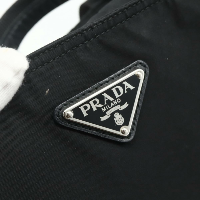 【日本直送】PRADA 尼龍雙肩手提包 黑色 銀色 正品 ep14390A-19