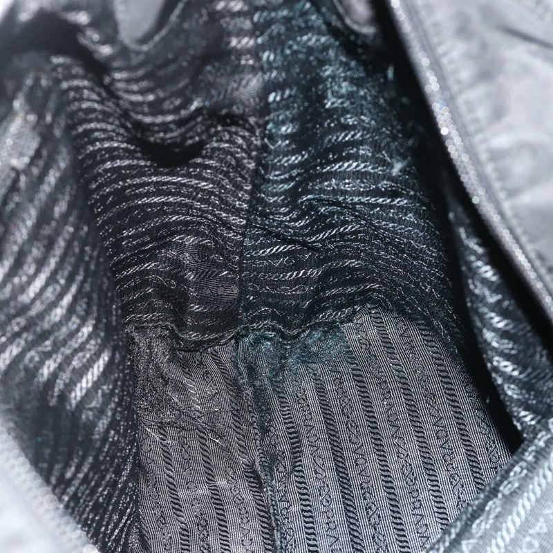 【日本直送】PRADA 尼龍雙肩手提包 黑色 銀色 正品 ep14390A-21