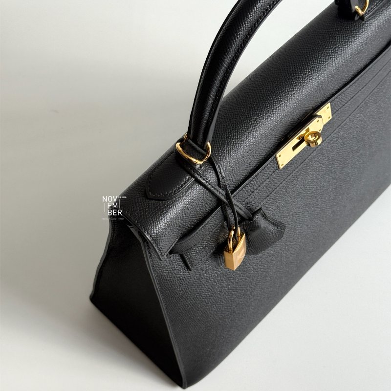99新🆕 全配有購證🙌🏻 Hermès 愛馬仕 Kelly 32 黑色金釦-4
