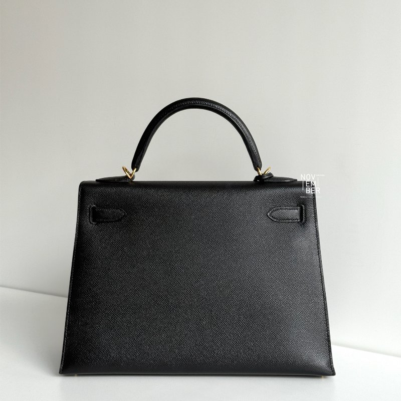 99新🆕 全配有購證🙌🏻 Hermès 愛馬仕 Kelly 32 黑色金釦-7