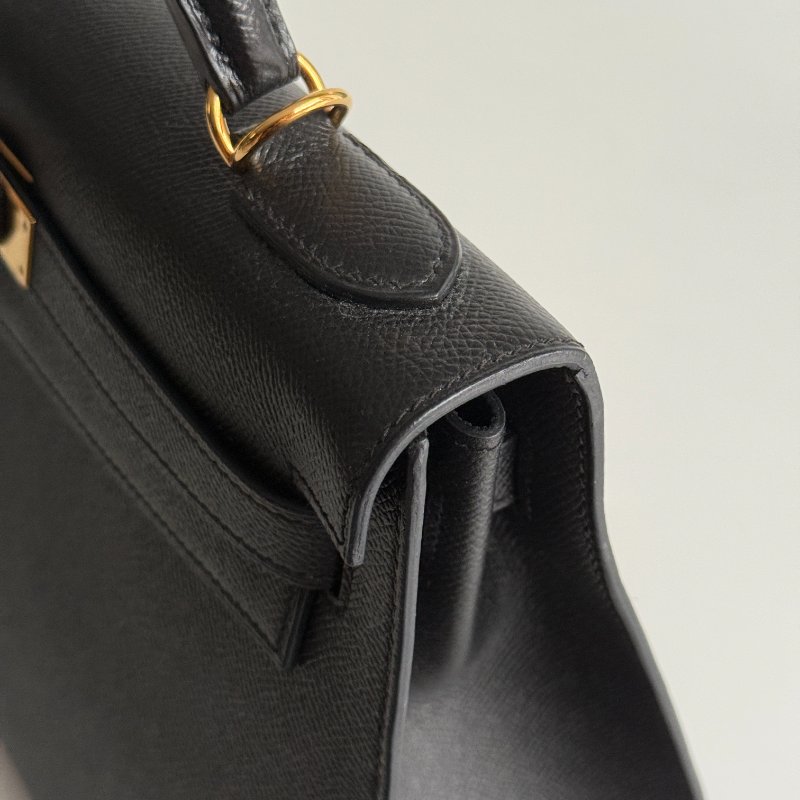 99新🆕 全配有購證🙌🏻 Hermès 愛馬仕 Kelly 32 黑色金釦-12