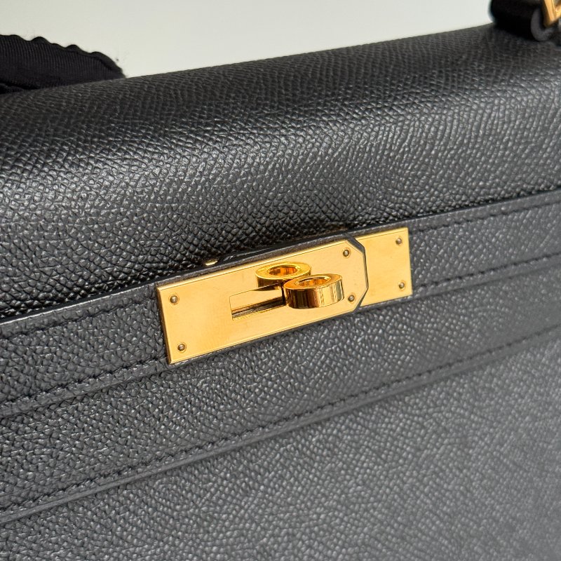 99新🆕 全配有購證🙌🏻 Hermès 愛馬仕 Kelly 32 黑色金釦-13