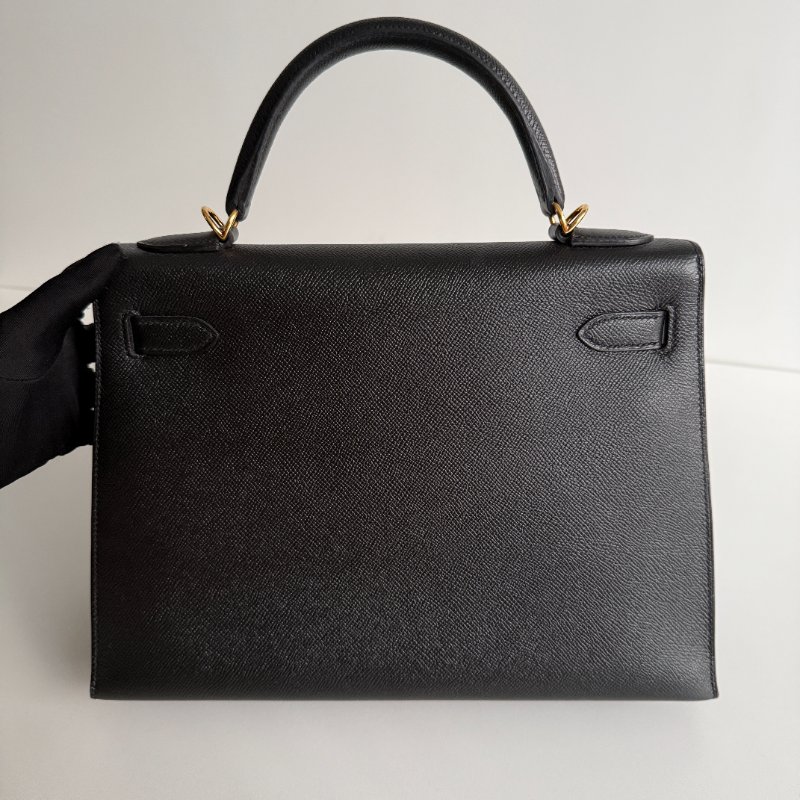 99新🆕 全配有購證🙌🏻 Hermès 愛馬仕 Kelly 32 黑色金釦-16