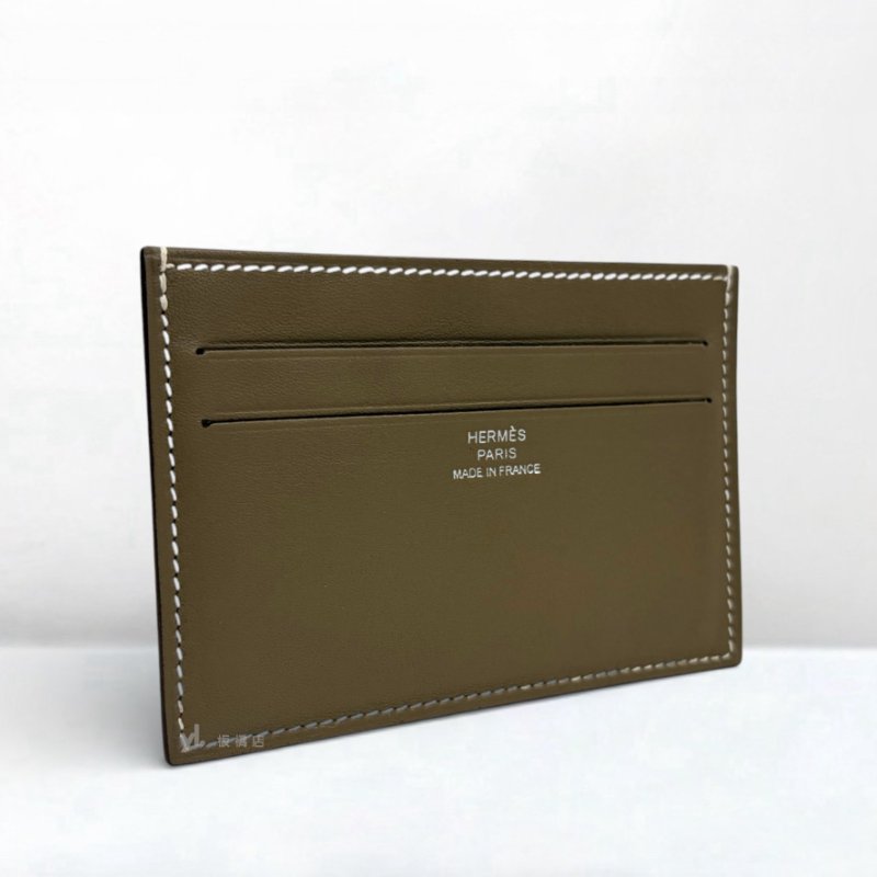 S5191-Hermes 大象灰Swift皮革絲巾卡片夾-1