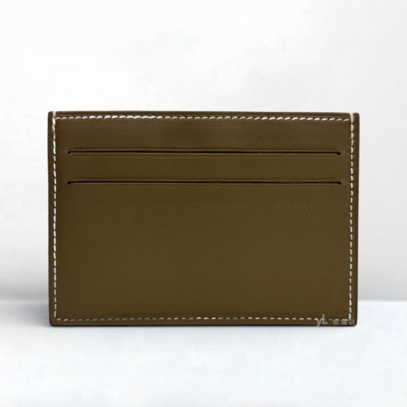 S5191-Hermes 大象灰Swift皮革絲巾卡片夾-3