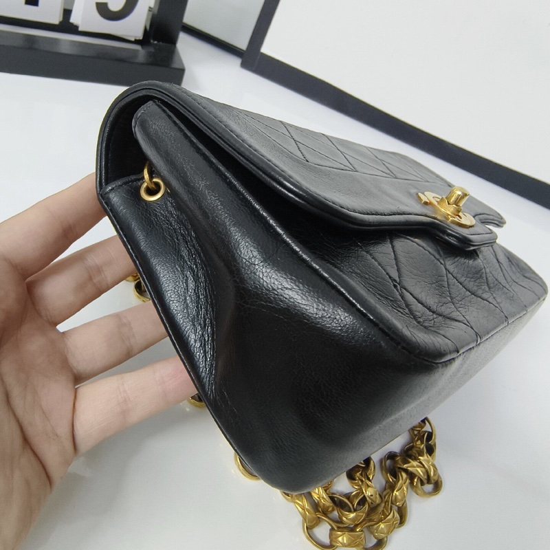 【中古貴氣🤎全網最低價】Chanel香奈兒mini雕花鏈戴妃-7