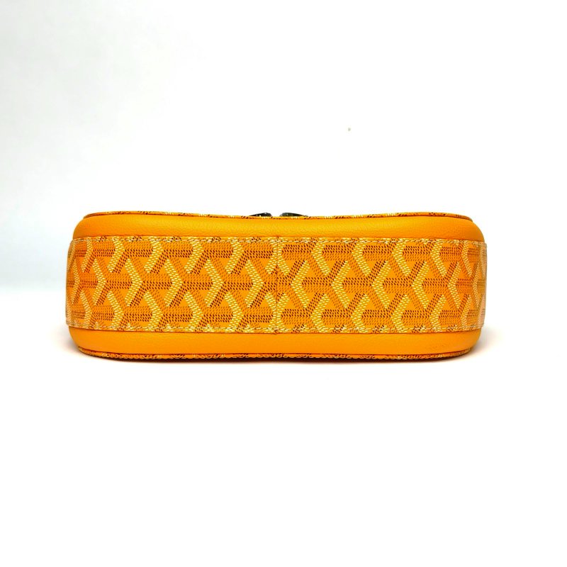 GOYARD 黃色PVC復古233系列郵差包肩帶可調節肩背包-4
