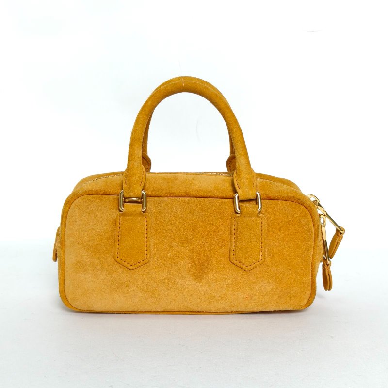 MIU MIU 黃色麂皮Arcadie小號22肩背包-2