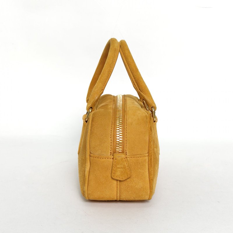 MIU MIU 黃色麂皮Arcadie小號22肩背包-3