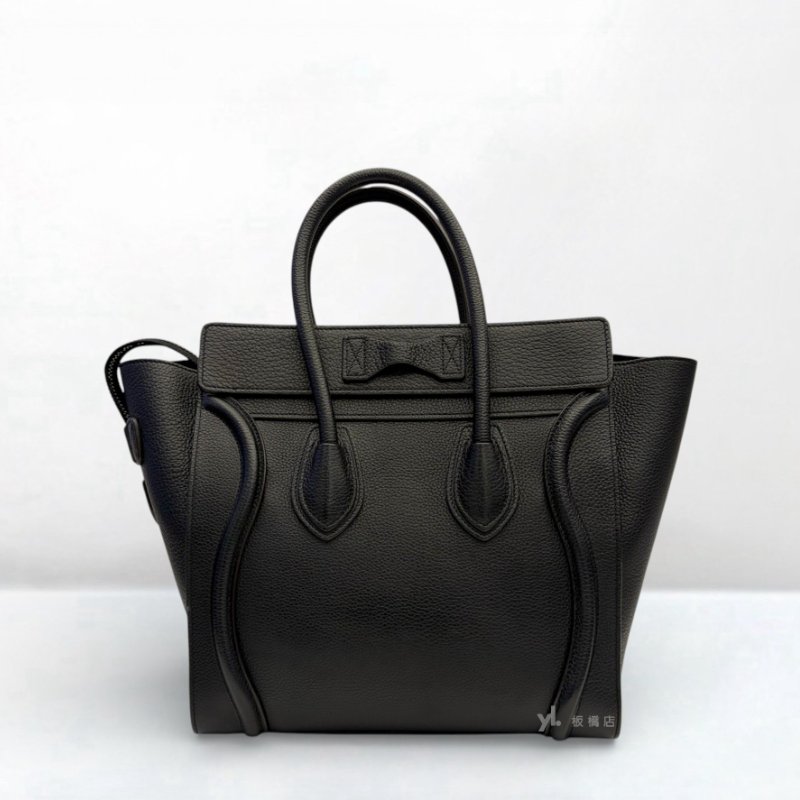 S5193-CELINE Micro Luggage 黑小牛皮手提冏包-3