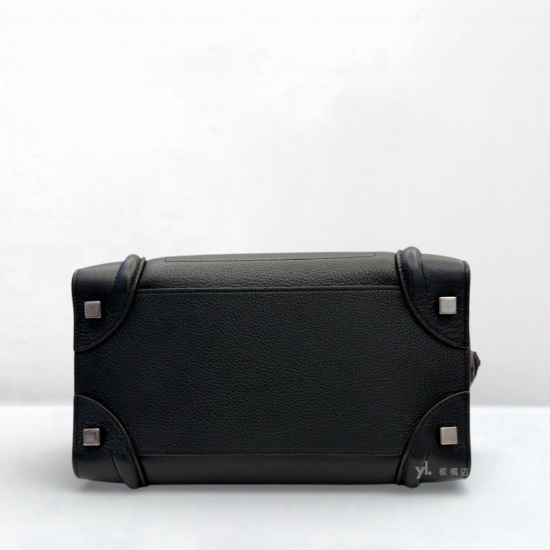 S5193-CELINE Micro Luggage 黑小牛皮手提冏包-4
