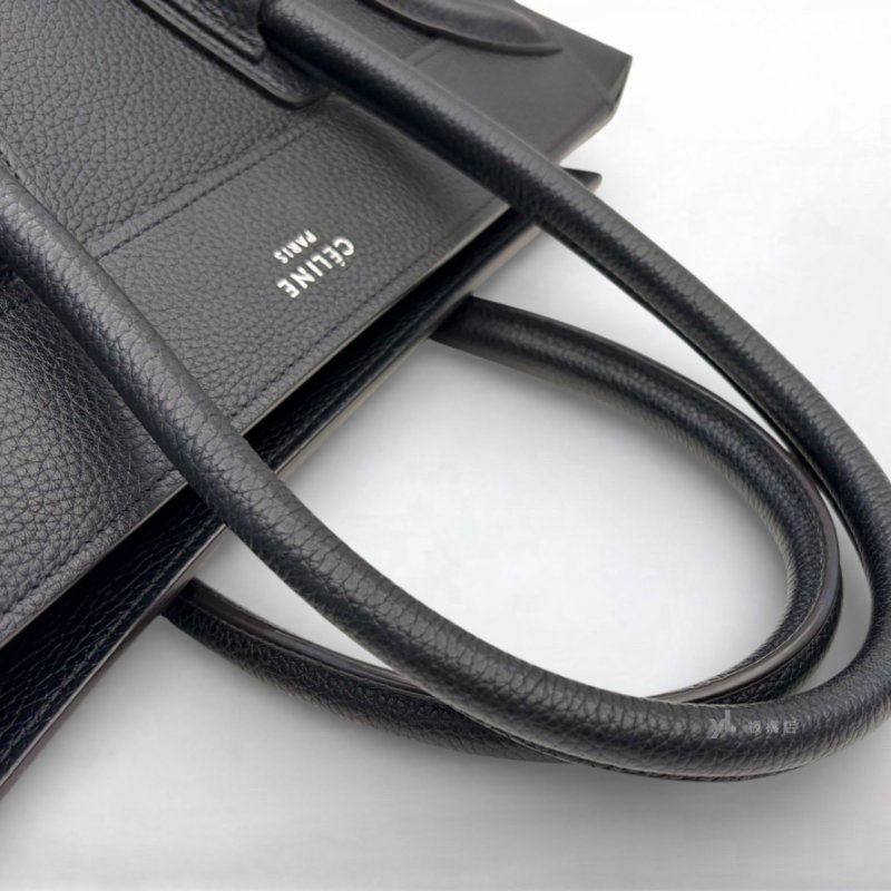 S5193-CELINE Micro Luggage 黑小牛皮手提冏包-6