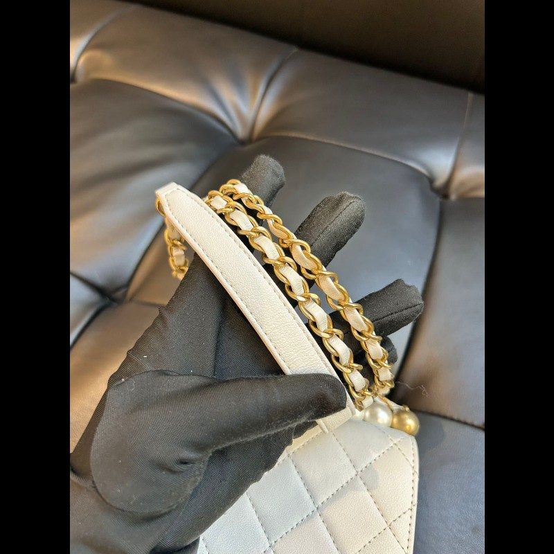 Chanel pearl mini square-17